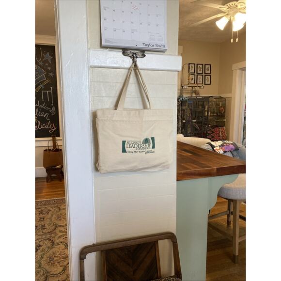 Vintage Mary Baldwin College USA Market Bag Tote Shoulder Medium Canvas VA - Picture 6 of 12